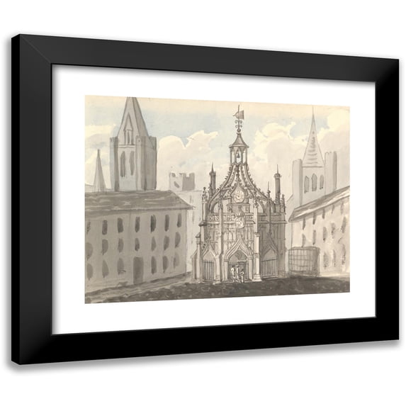 Anne Rushout 18x15 Black Modern Framed Museum Art Print Titled - From Inn at Chichester, July 1828 (1828)