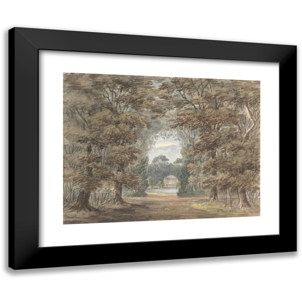 Anne Rushout 18x15 Black Modern Framed Museum Art Print Titled Garden Temple, Wanstead Grove