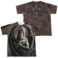 thumbnail image 1 of Anne Stokes - Angel Rose (Front/Back Print) - Youth Short Sleeve Shirt - Small, 1 of 2