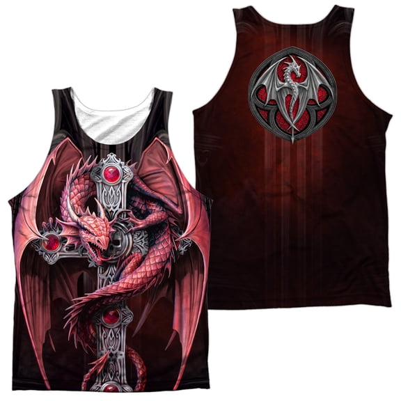 Anne Stokes Artist The Gothic Dragon Guardian Front/Back Print Tank Top Shirt