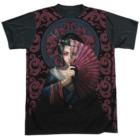 Anne Stokes Geisha Skull Unisex Adult Halloween Costume Sublimated T Shirt