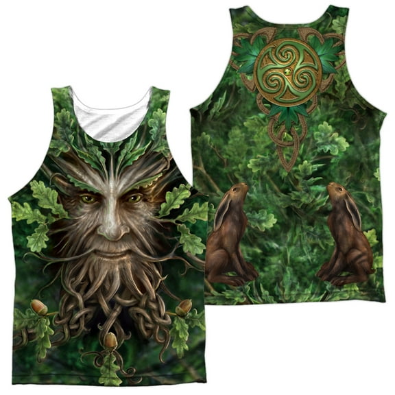 Anne Stokes Men's Oak King Mens Tank White