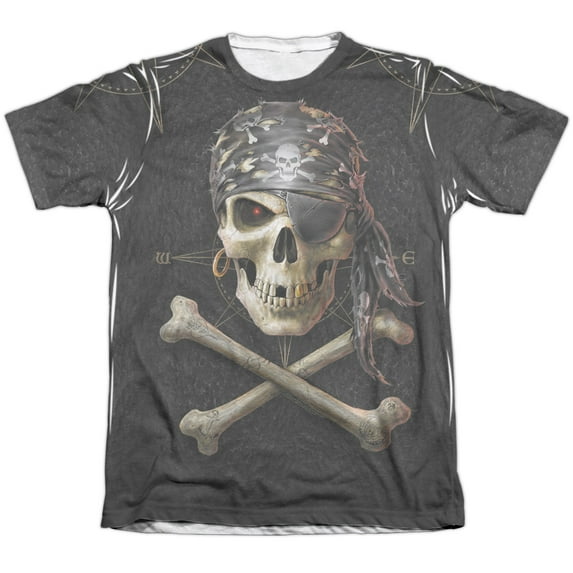 Anne Stokes - Pirate Skulls - Short Sleeve Shirt - X-Large