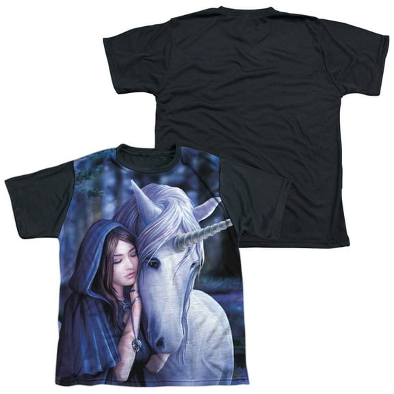 Anne Stokes - Solace - Youth Short Sleeve Black Back Shirt - X-Large