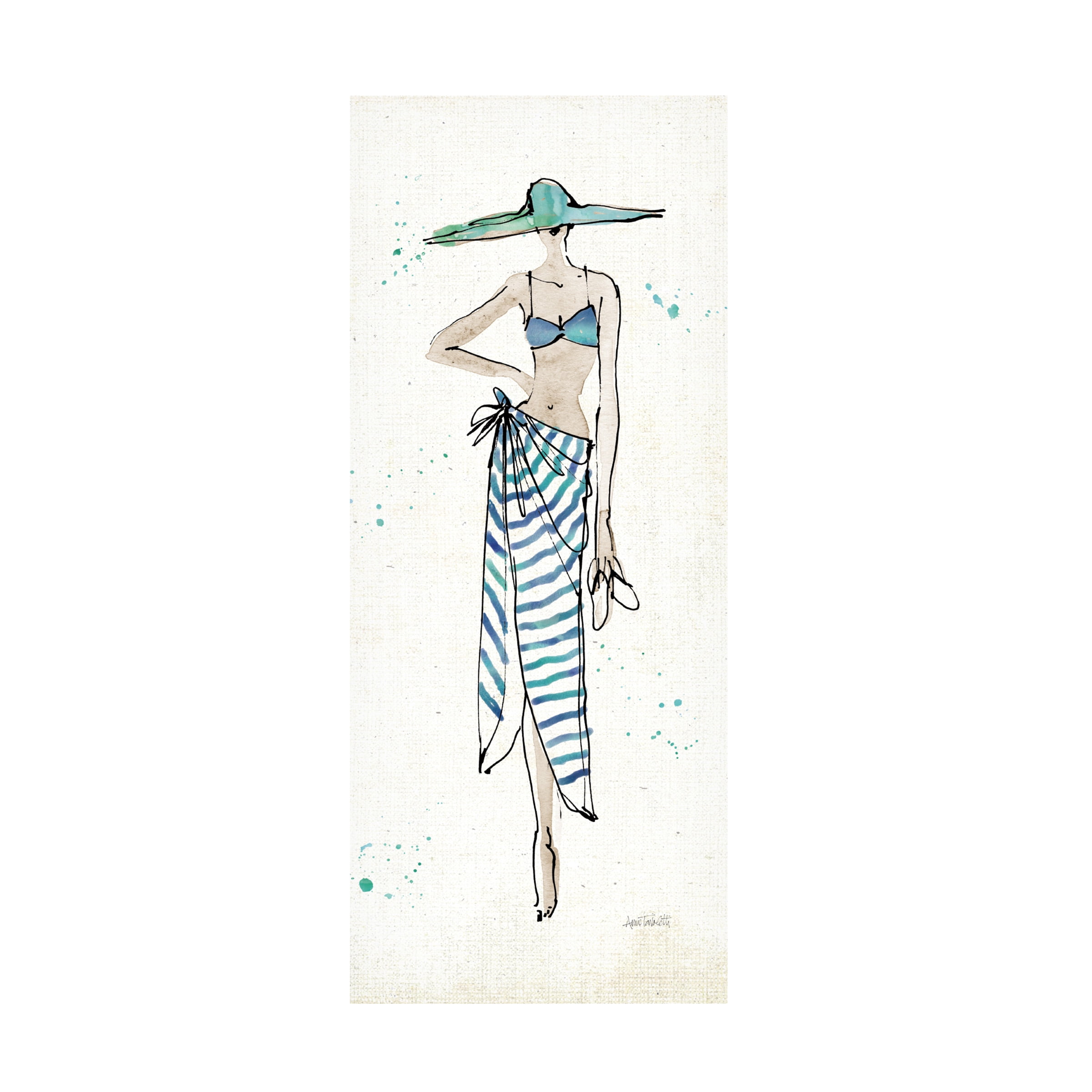 Anne Tavoletti 'Beach Divas III' Canvas Art