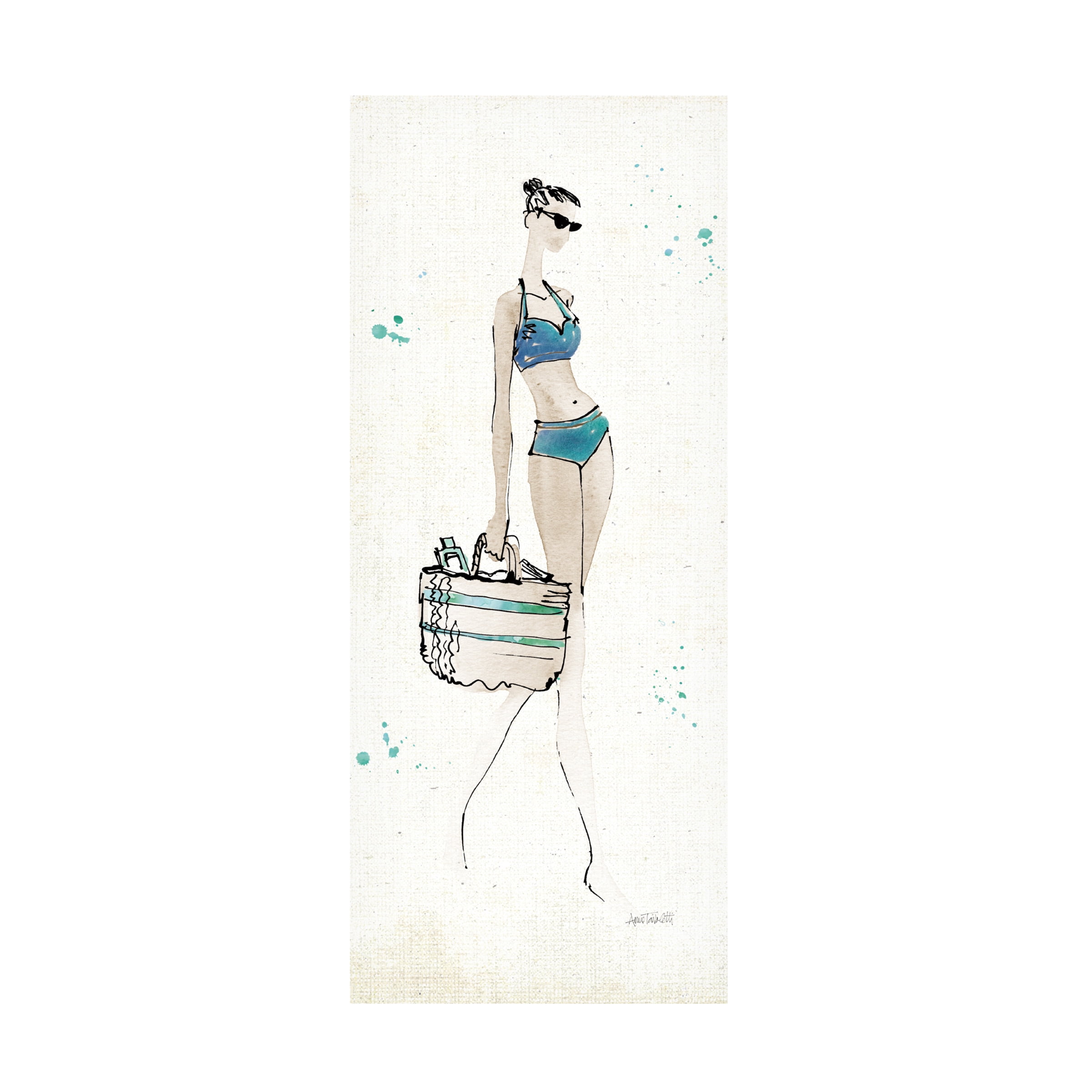 Anne Tavoletti 'Beach Divas VI' Canvas Art