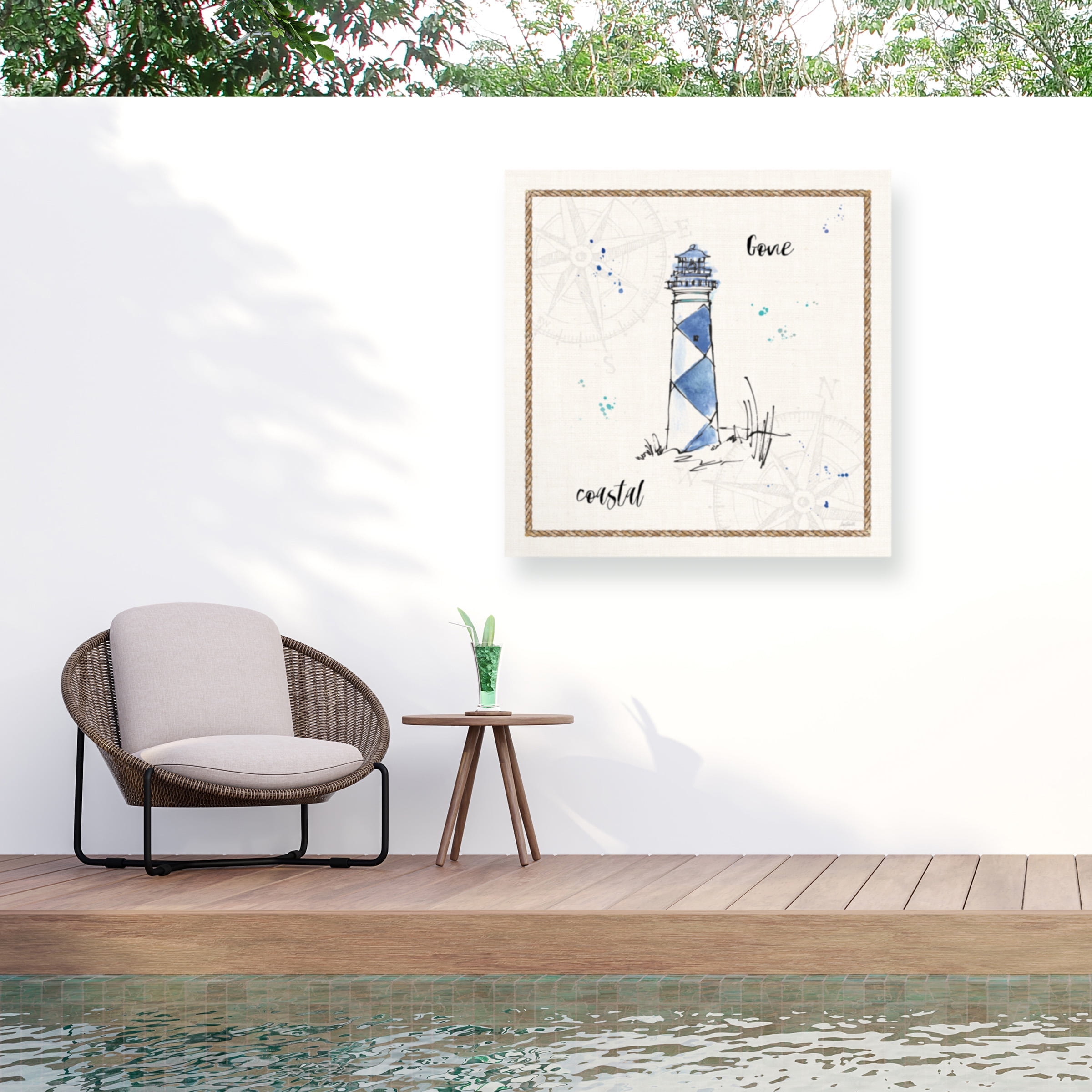 Anne Tavoletti 'Coastal Buoys IV Coastal' Outdoor Canvas
