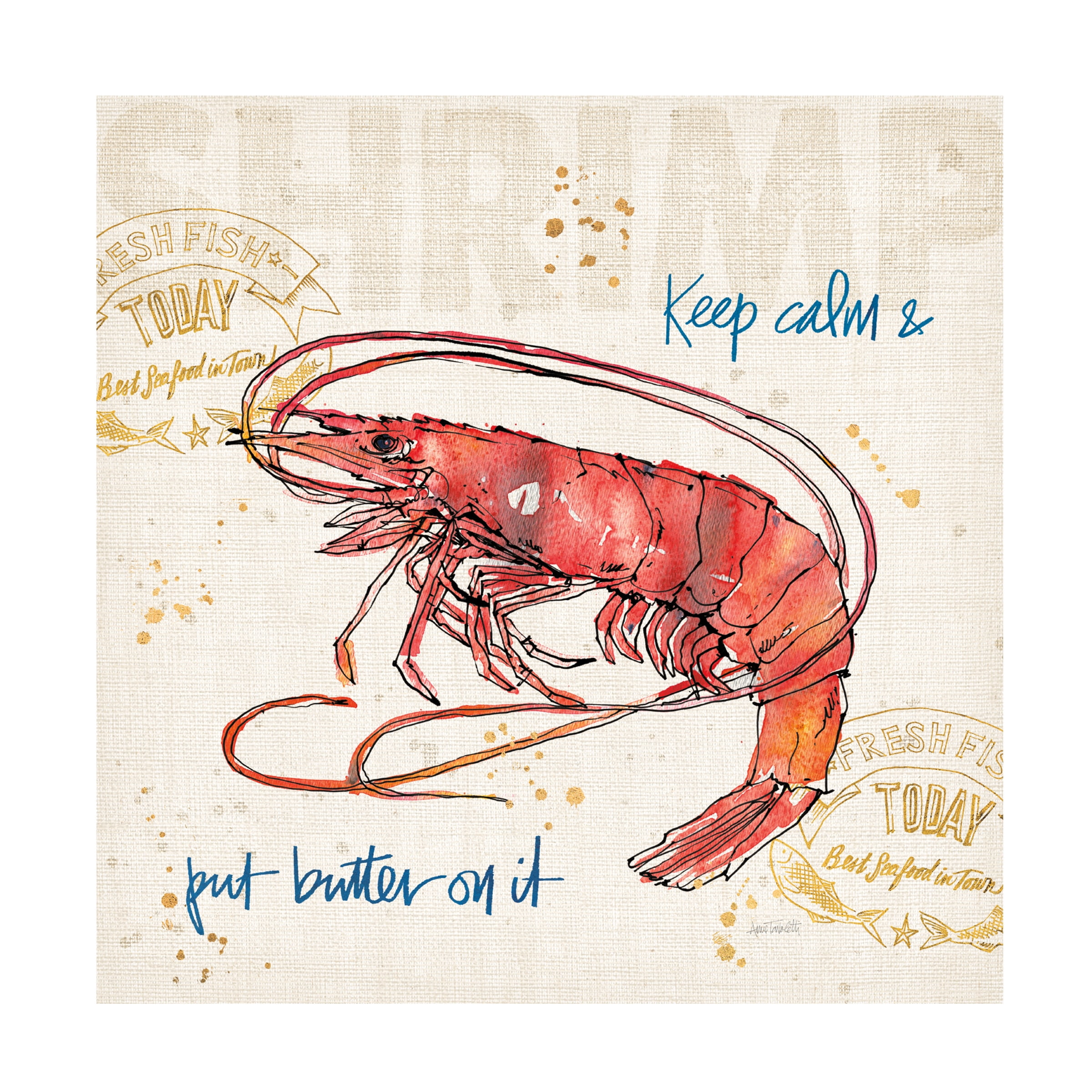 Anne Tavoletti 'Coastal Catch IV' Canvas Art