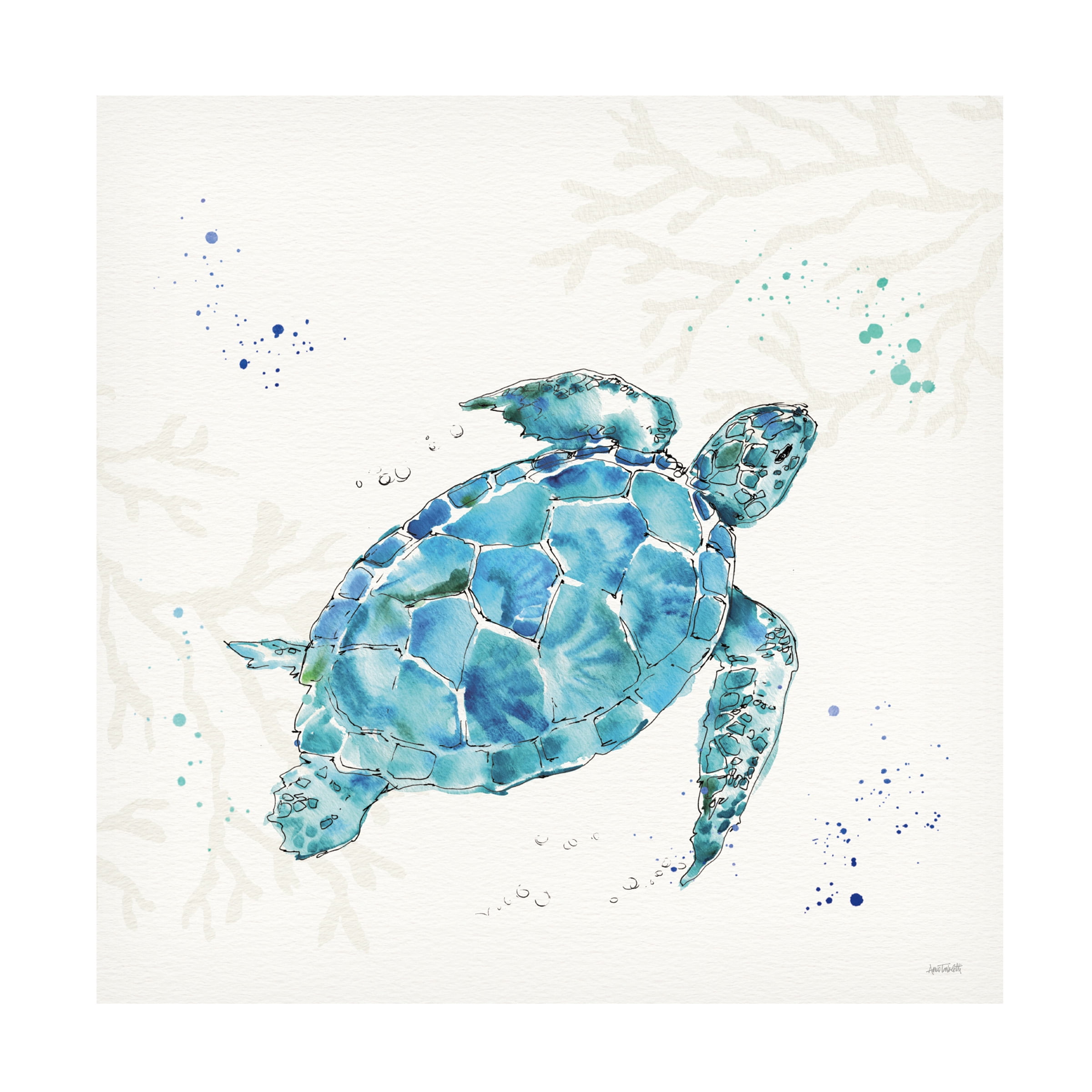 Anne Tavoletti 'Deep Sea IV No Words' Canvas Art