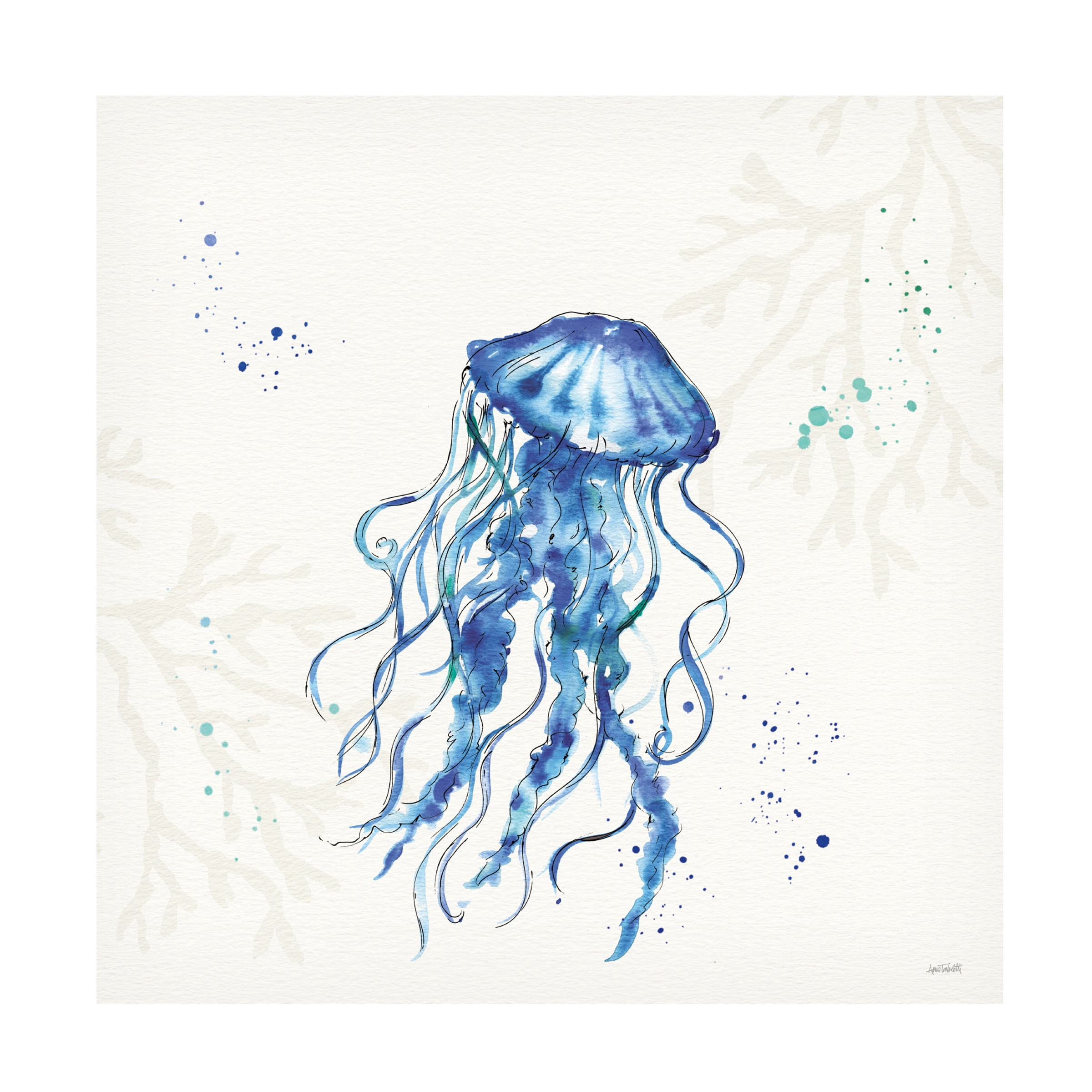 Anne Tavoletti 'Deep Sea V No Words' Canvas Art