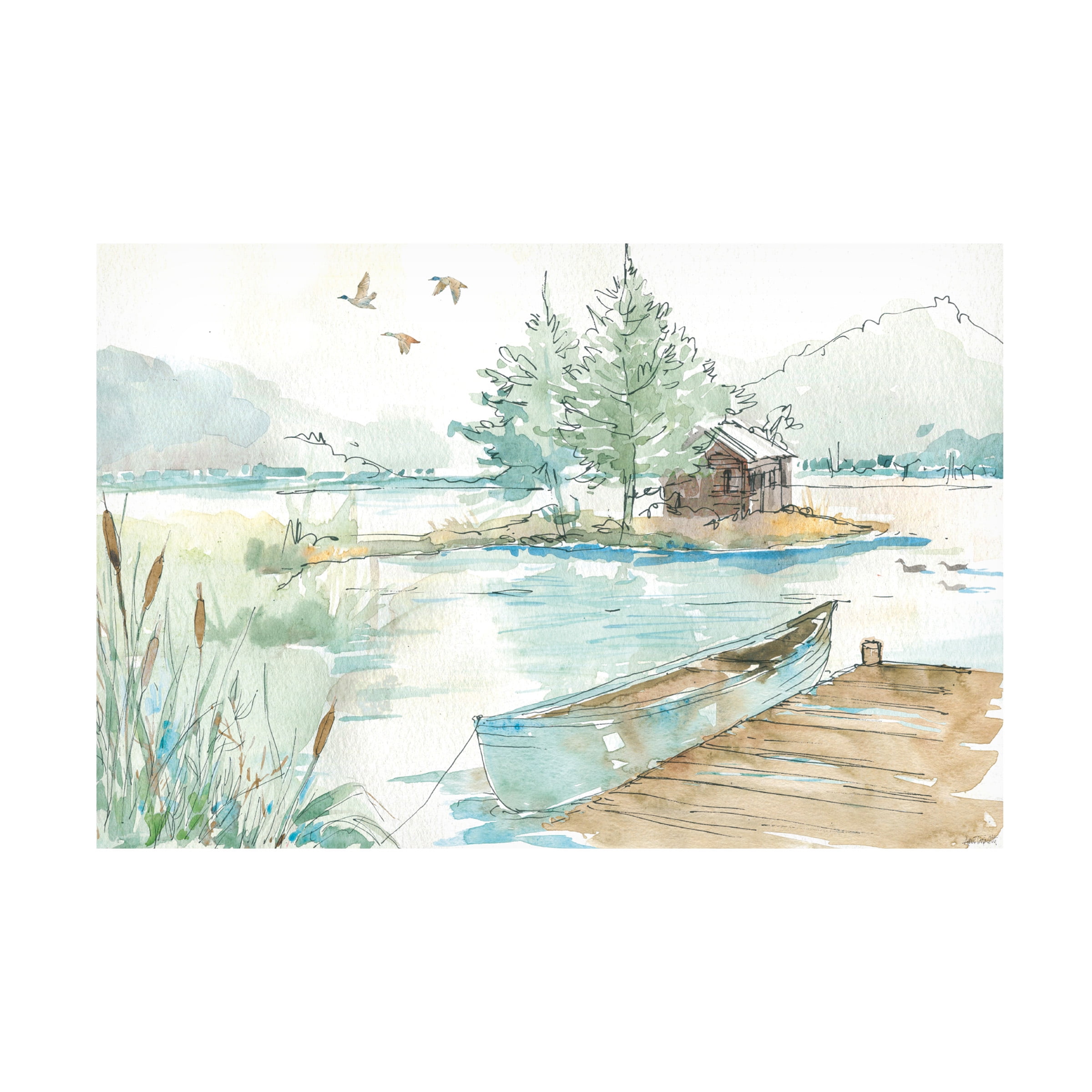 Anne Tavoletti 'Lakehouse II' Canvas Art
