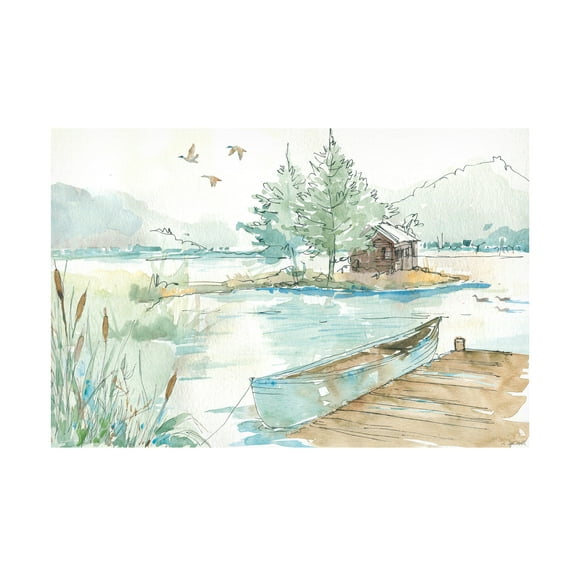 Anne Tavoletti 'Lakehouse II' Canvas Art