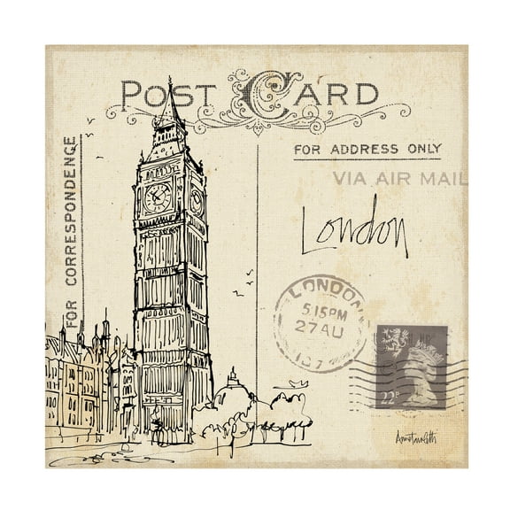 Anne Tavoletti 'Postcard Sketches II' Canvas Art