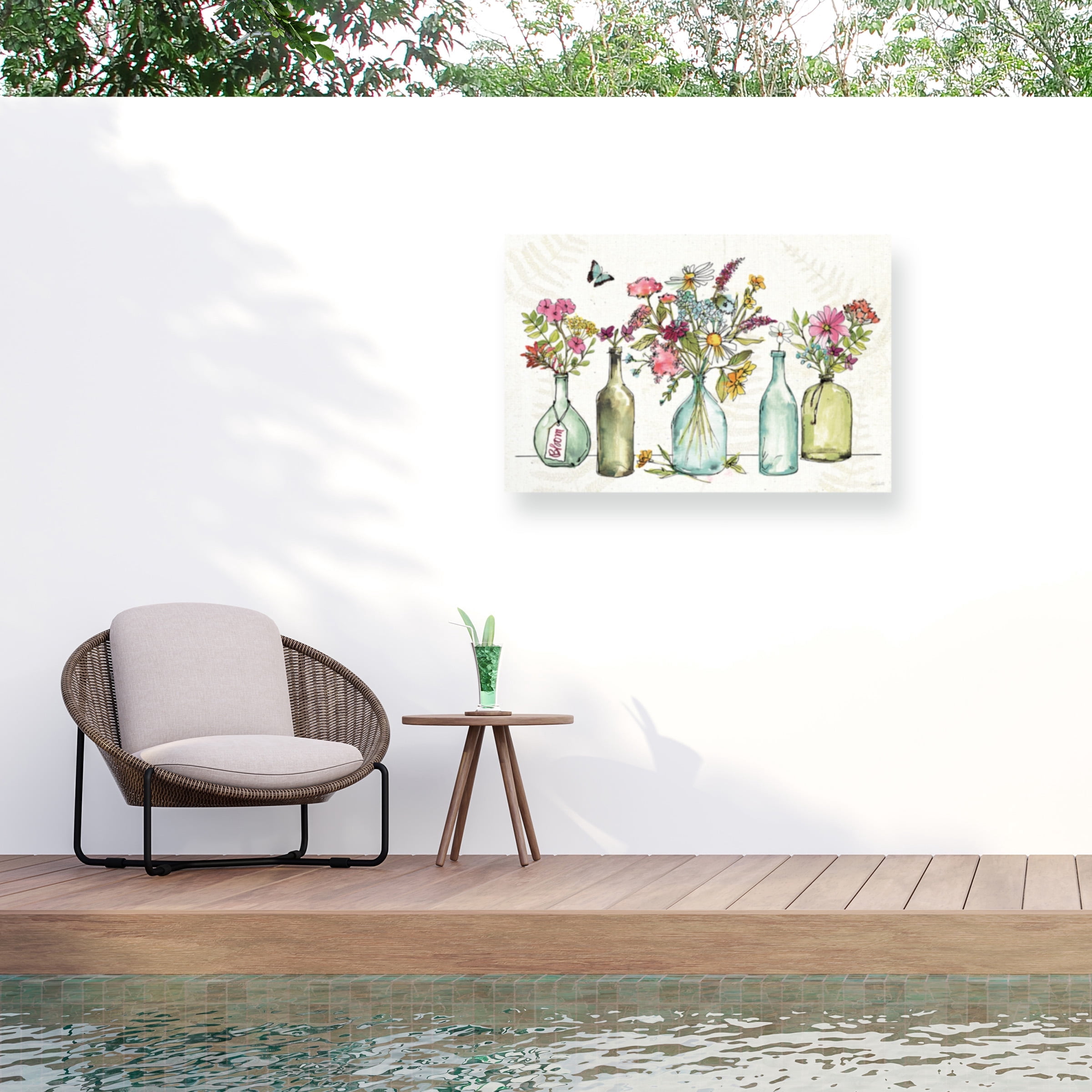 Anne Tavoletti 'Simply Petals I' Outdoor Canvas 22x32