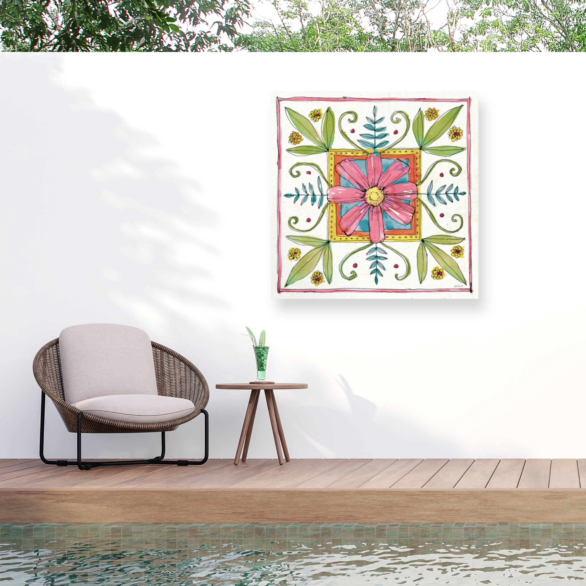 Anne Tavoletti 'Simply Petals XII' Outdoor Canvas 18x24