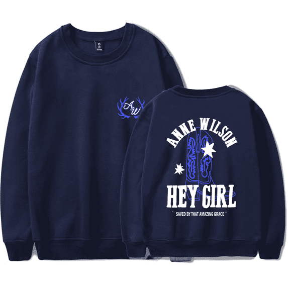 Anne Wilson Merch Hey Girl Boot Crewneck Men Women Country Music Long Sleeve Hoodie Streetwear Pullover Top