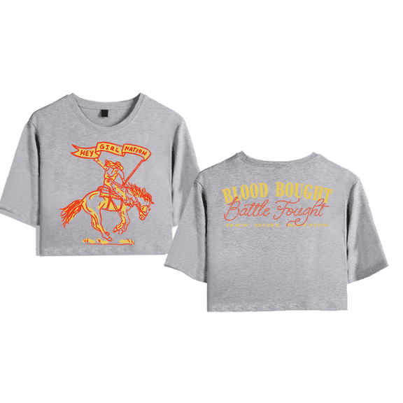 Anne Wilson Merch Hey Girl Nation Battle Fought Crop Top T-shirt Suits Girls Women Short Sleeve Tees