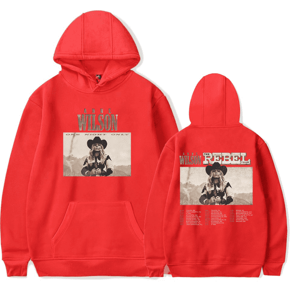 Anne Wilson Merch Hoodies Rebel Tour Hoodie Unisex Fashion Casual Sweatshirt Pullover Top Hooded