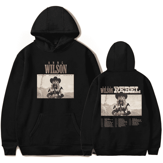 Anne Wilson Merch Hoodies Rebel Tour Hoodie Unisex Fashion Casual Sweatshirt Pullover Top Hooded