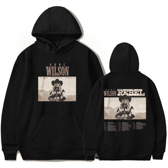 Anne Wilson Merch Hoodies Rebel Tour Hoodie Unisex Fashion Casual Sweatshirt Pullover Top Hooded