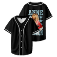 thumbnail image 1 of Anne Wilson Merch Portrait Baseball Shirt Unisex Short Sleeve Casual Shirts, 1 of 2