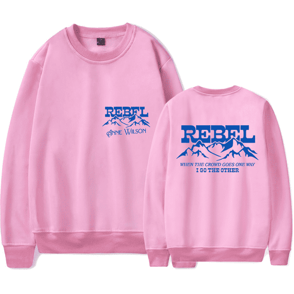 Anne Wilson Merch Rebel Blue Crewneck Men Women Country Music Long Sleeve Hoodie Streetwear Pullover Top