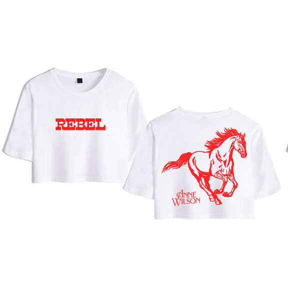 Anne Wilson Merch Rebel Crop Top T-shirt Suits Girls Women Country Music Short Sleeve Tees