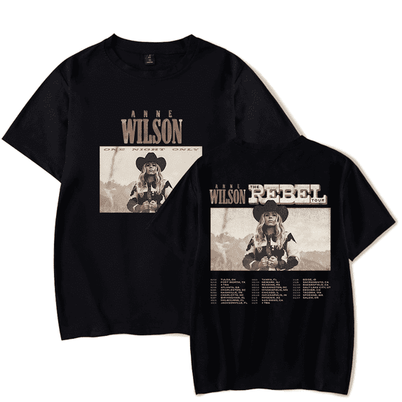 Anne Wilson Merch T-shirt Rebel Tour Tee Fashion Men Women t shirt Sweatshirt Summer Casual Short Sleeve Top T-shirts