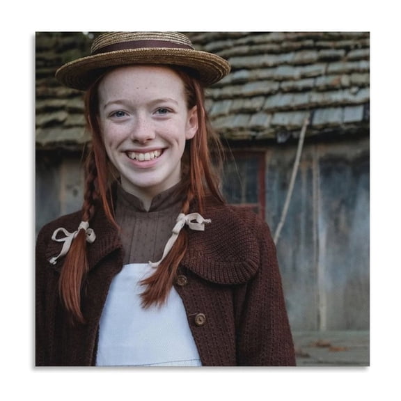 Anne With An E Poster Amybeth McNulty Wall Art Poster Gifts Bedroom Prints Home Decor Hanging Picture Canvas Painting Posters 16x16inch(40x40cm)