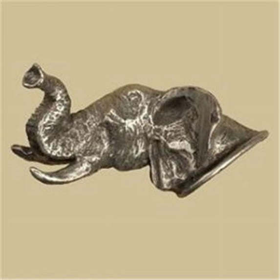 Anne at Home 148-1 Elephant Facing Left Head Knob in Pewter Matte