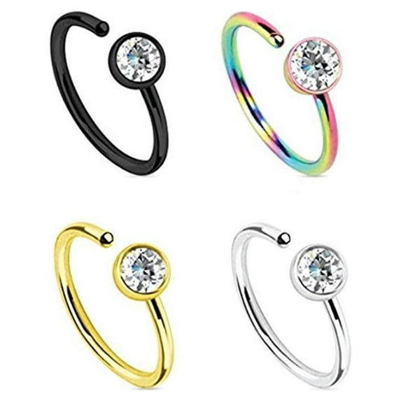 Annealed Nose Hoop Rings 20G 5/16 " Surgical Steel 4 Pack