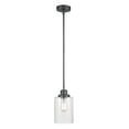 thumbnail image 1 of Annecy 1-Light Graphite Pendant with Seeded Glass Shade, Bulb Included, 1 of 7