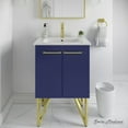 thumbnail image 1 of Annecy 24" Freestanding Bathroom Vanity in Navy Blue with Sink Top, 1 of 14