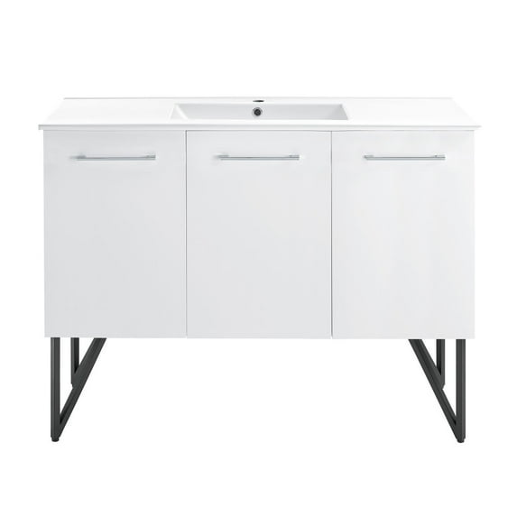 Swiss Madison Sm-Bv214 Annecy 48" Free Standing Single Basin Vanity Set - White