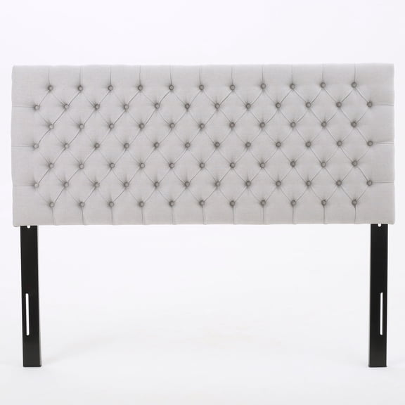 Annecy Fabric Headboard, Queen/Full, Light Grey