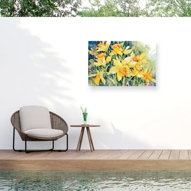 Annelein Beukenkamp 'Daffodil Party' Outdoor Canvas 30x47