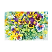 Annelein Beukenkamp 'Pansies Posing' Canvas Art