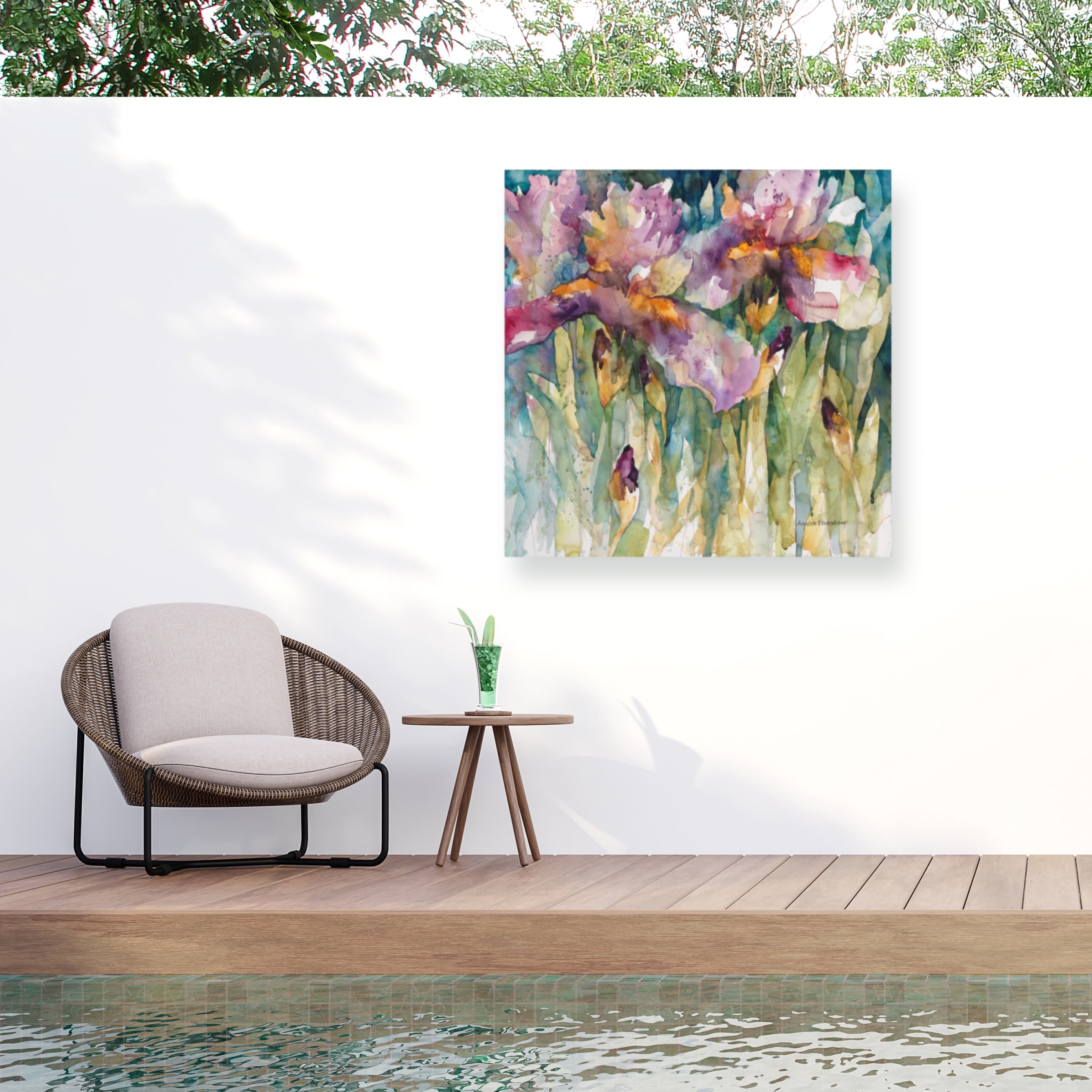 Annelein Beukenkamp 'Siberian Iris Purple' Outdoor All-Weather Wall Decor