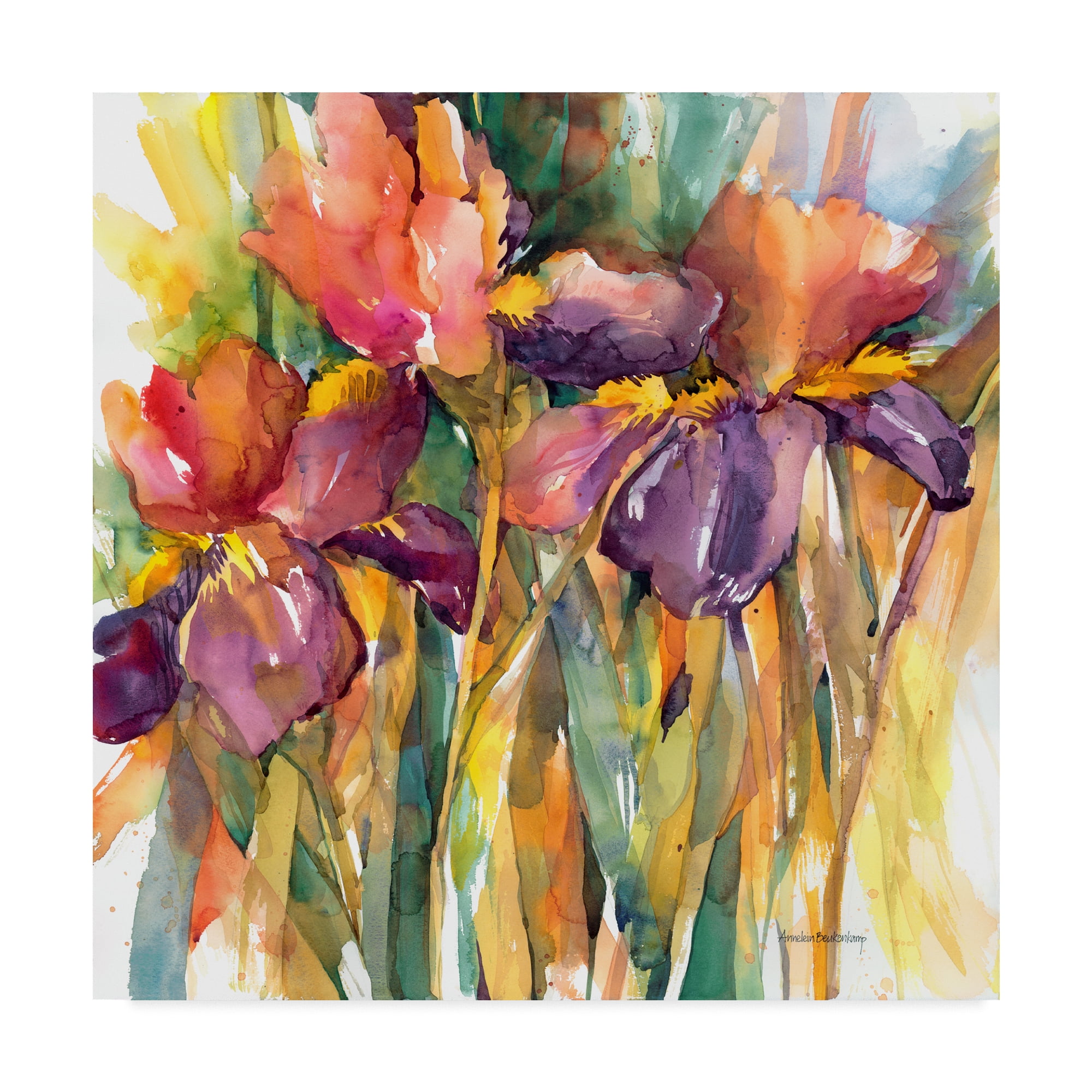 Annelein Beukenkamp 'Together Purple Red' Canvas Art