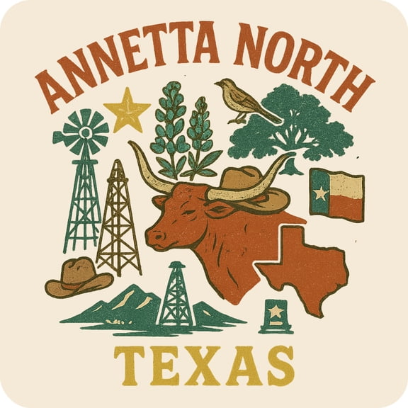 Annetta North Texas Keepsakes Souvenir Vinyl Sticker – Destination Travel Keepsake Collectible (4-Inches Wide)