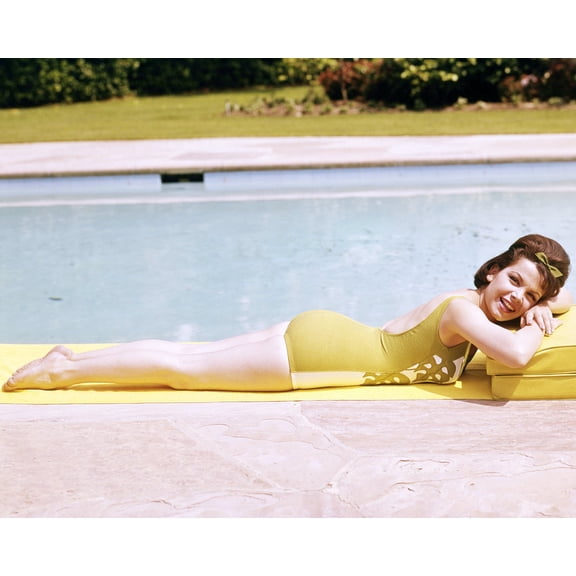 Annette Funicello 24X36 Classic Hollywood Poster Glamorous Pose In Swimsuit By Pool