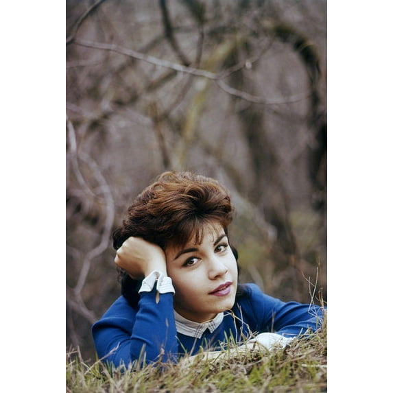 Annette Funicello Posing In Woods Circa 1960 24X36 POSTER