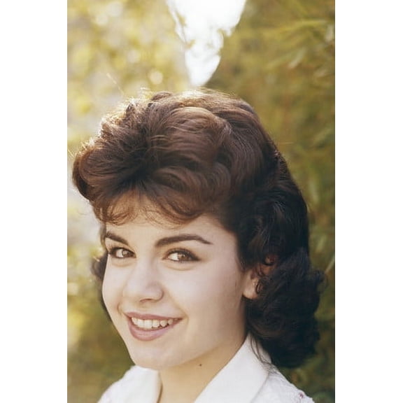 Annette Funicello smiling 1960's portrait in white blouse 24x36 Poster