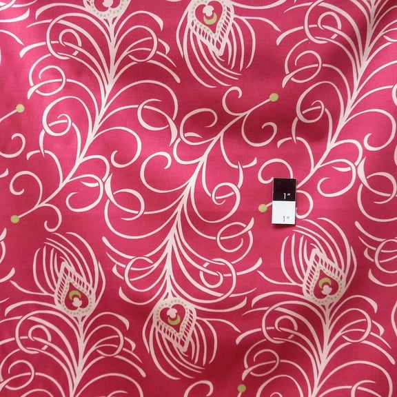 Annette Tatum SAAT006 Classica Sateen Plume Berry Home Decor Fabric By The Yard