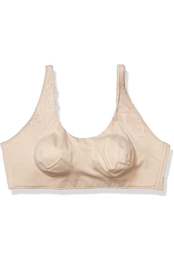 Women's Firm Lace Underwire with Wide Back Bra - Beige - (Large)