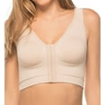 thumbnail image 1 of Annette Women's Seamless Post Surgery Long Line Bra with Side Support, beige, S/M, 1 of 6