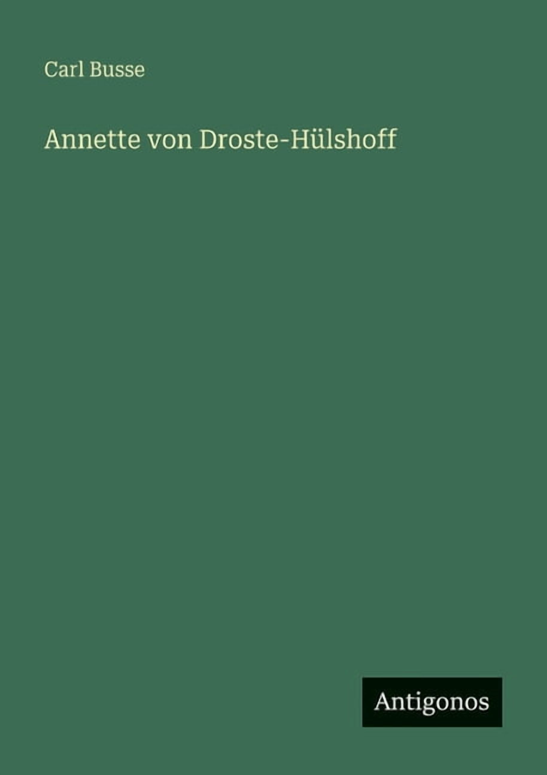 Annette von Droste-HÃ¼lshoff, (Paperback)
