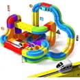 thumbnail image 1 of Annexfun Electric Train Set for Kids, 110Pcs Build 3D DIY Track Building Kits with Train and Traffic Signs, STEM Car Toy Set for Kids, 3 4 5 6 7 8 Years Old Boys & Girls Birthday, 1 of 8