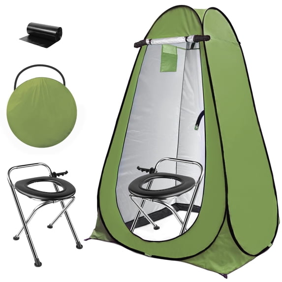 Anngrowy Pop Up Privacy Shower Tent - Portable Outdoor Camping Bathroom Toilet Changing Dressing Room - UPF40+ Waterproof
