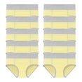 thumbnail image 1 of Annhoo 10PCS Womens Underwear Cotton High Waisted No Show Briefs Plus Size Color Block Full Coverage Leisure Panties, 1 of 3